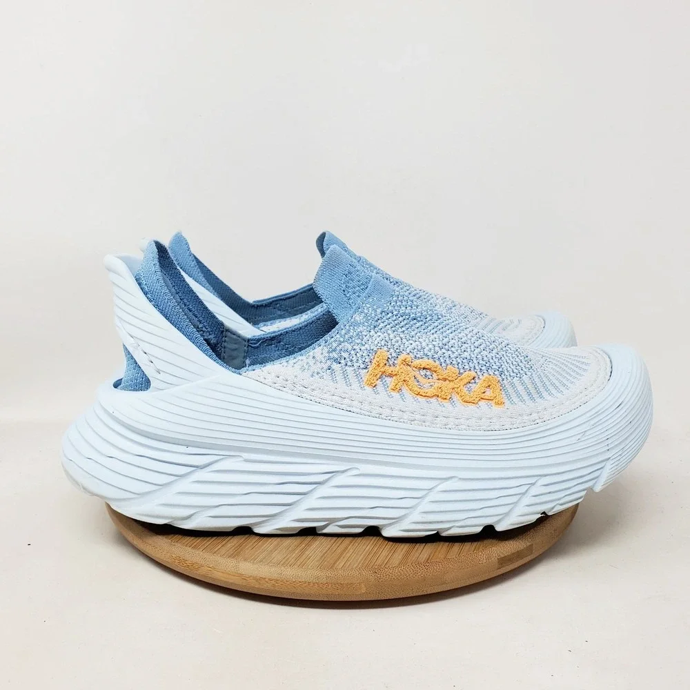 Hoka One One Restore TC Shoes Womens 8 Blue Slip On Comfort Athletic Sneaker